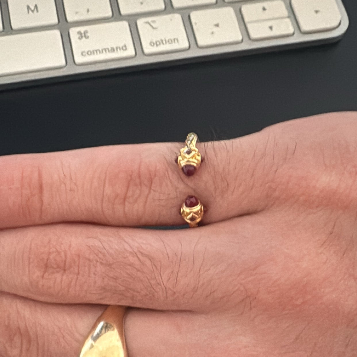 18k Gold David Yurman Renaissance Ruby Ring