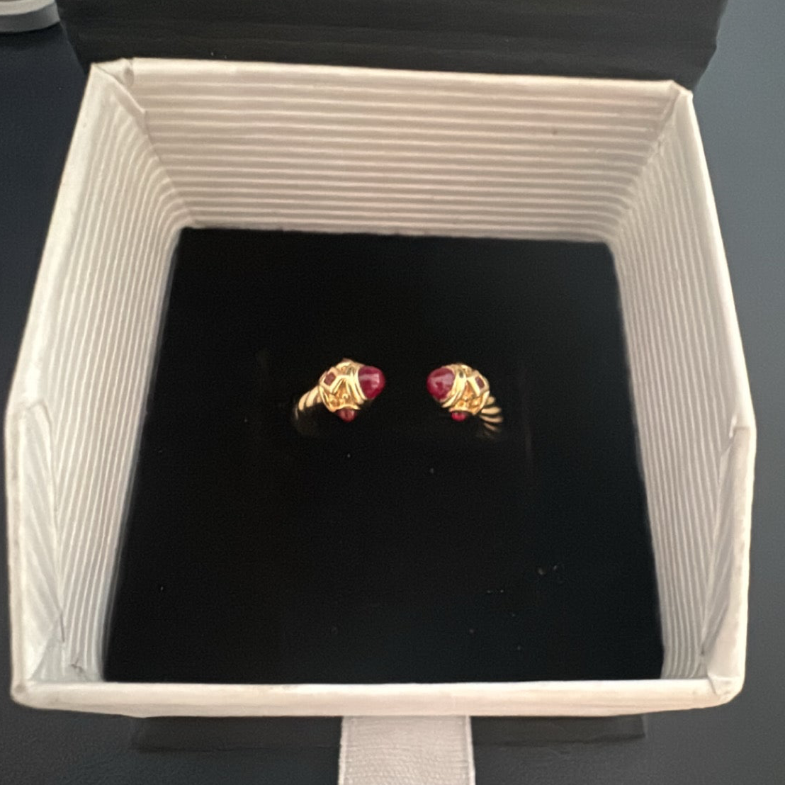 18k Gold David Yurman Renaissance Ruby Ring