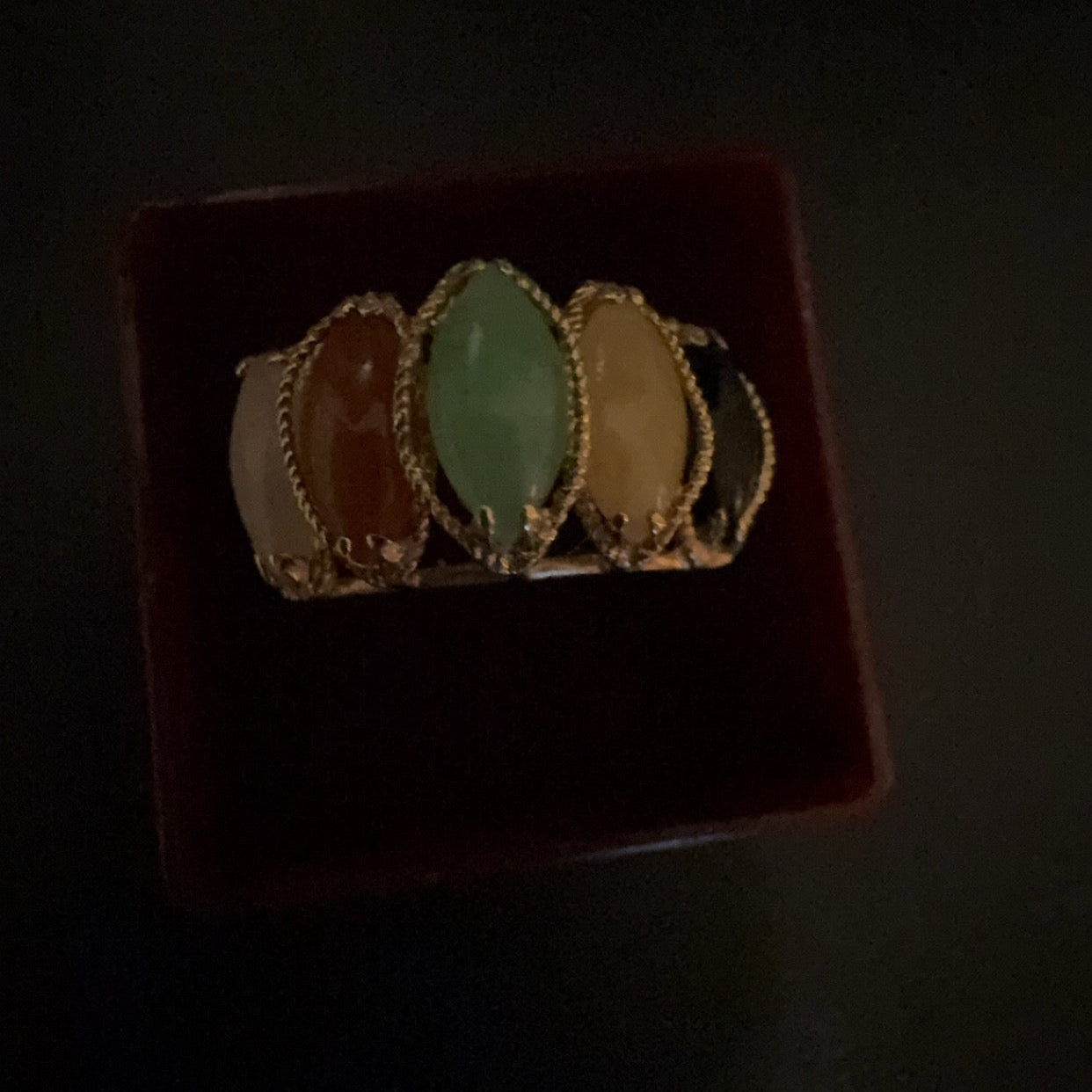 14k Gold Bracelet and Ring Set featuring Black Onyx, Jade, Tiger Eye, Ect.