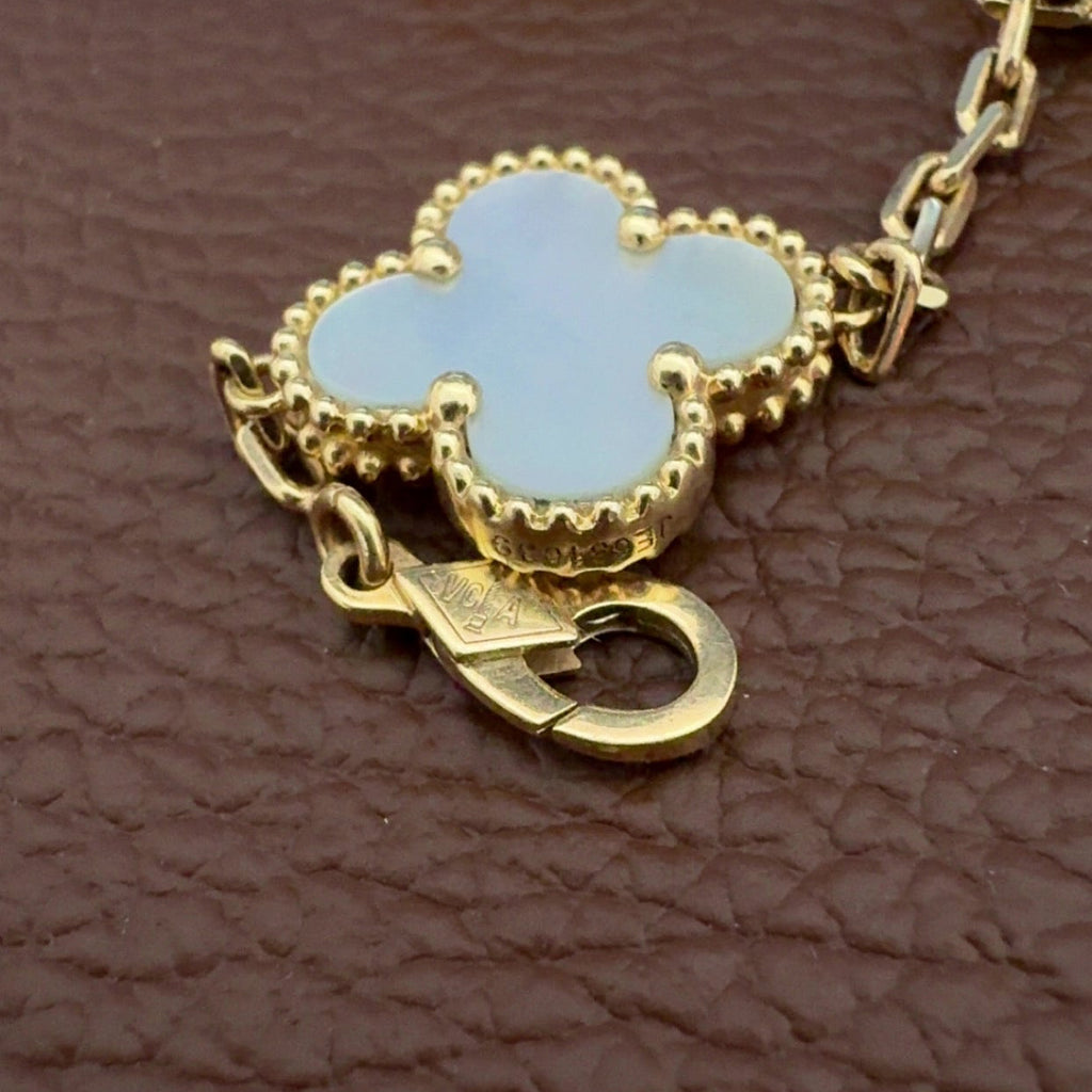 Van Cleef and Arpels Mother Of Pearl 5 Motiff Bracelet