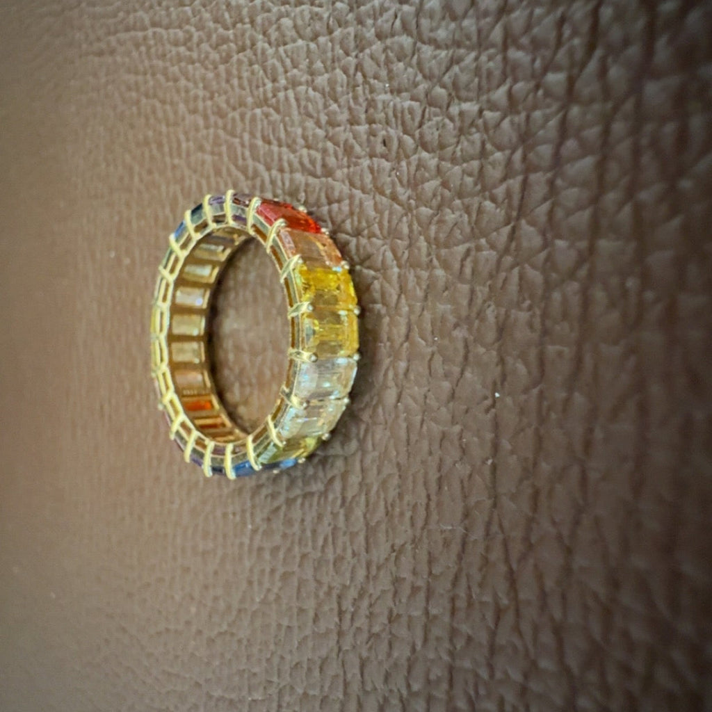 Tiffany & Co 18k Multi-Stone Eternity Band