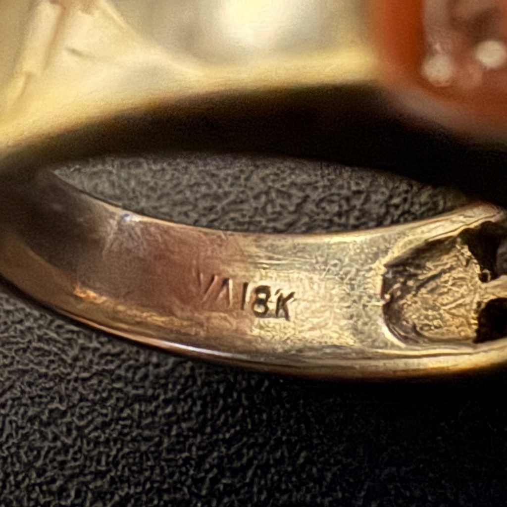 18k Natural Diamond Invisible Set Ring