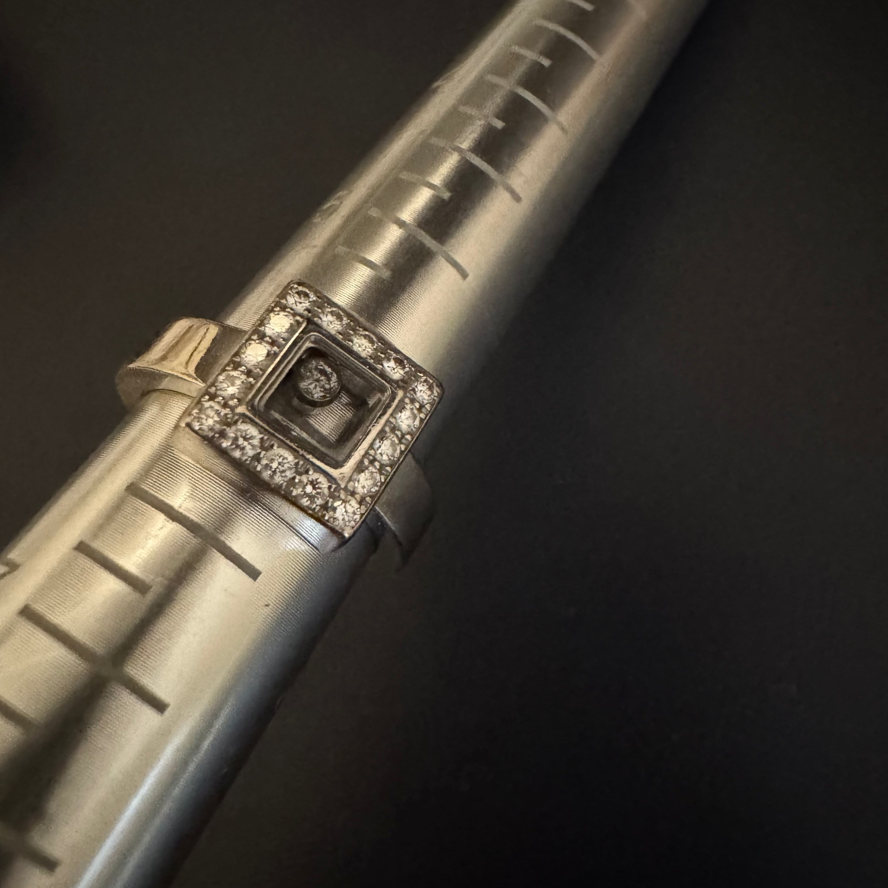 18k White Gold Chopard Diamond Square Ring
