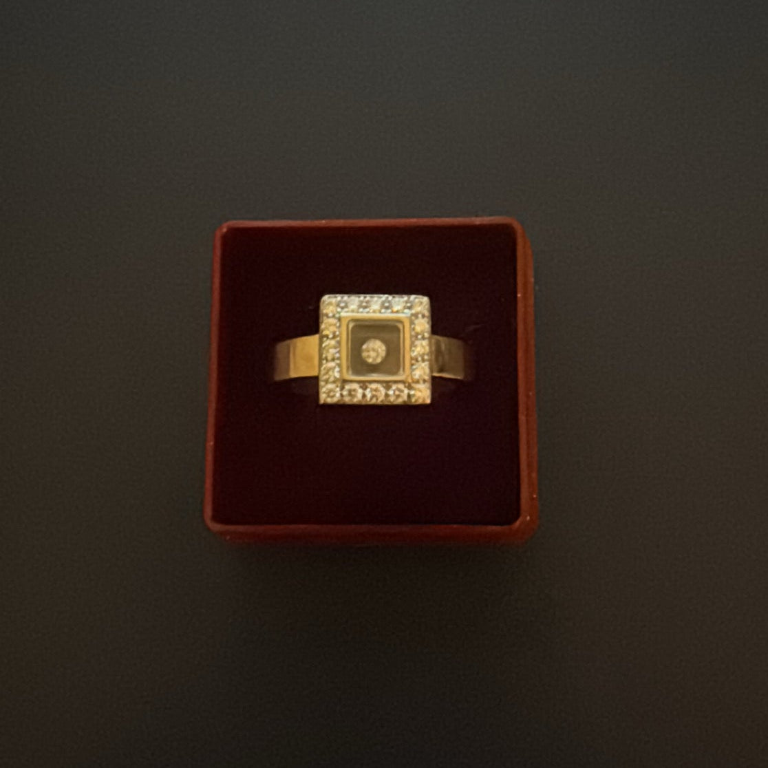 18k White Gold Chopard Diamond Square Ring