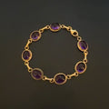 14k Gold and Amethyst Carla Cabochon Bracelet
