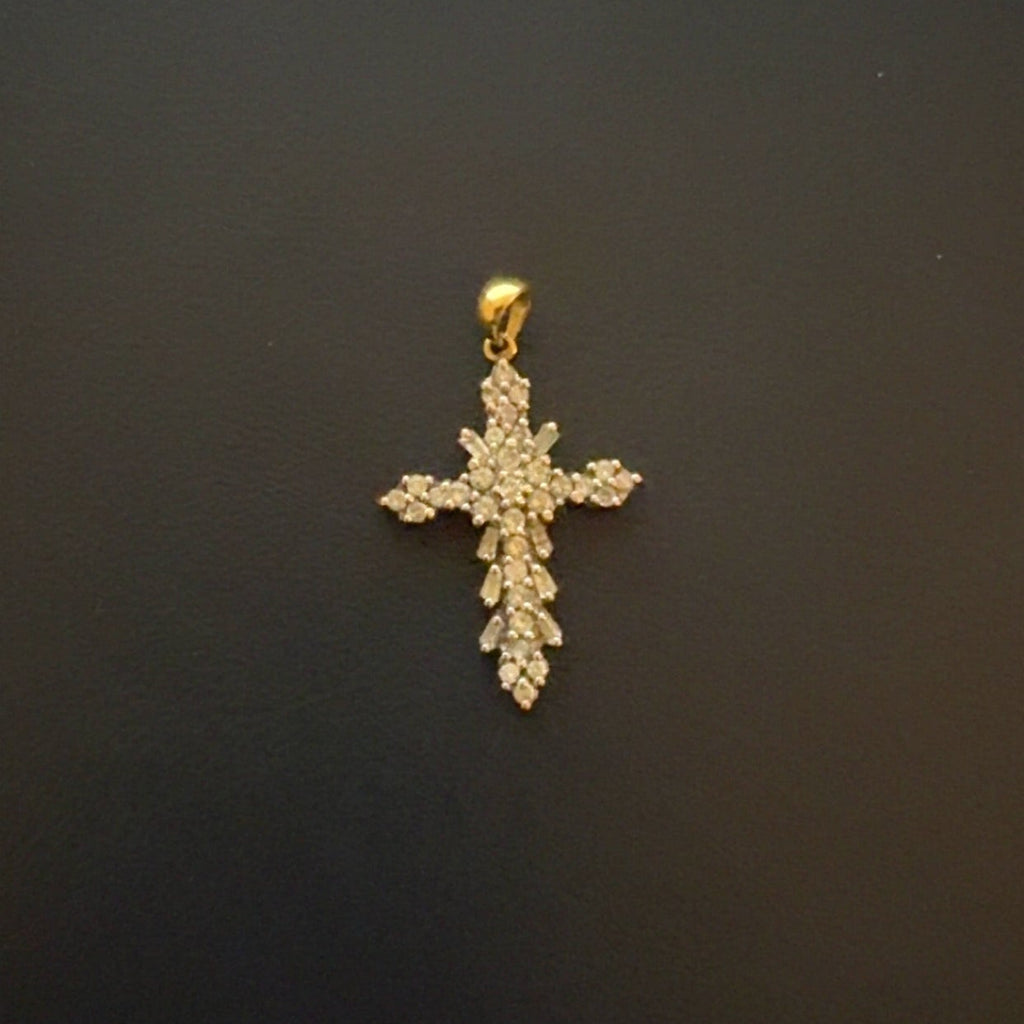 10k Gold and Diamond Cross Pendent ONLY