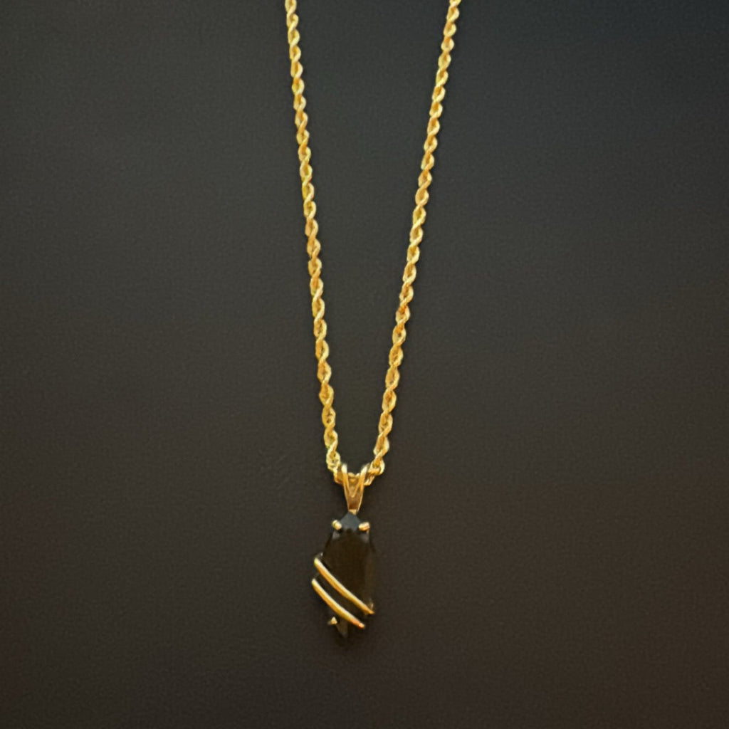 10k Gold and Black Onyx Pendent Only