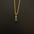 14k Small Gold and Emerald/Diamond Pendant ONLY