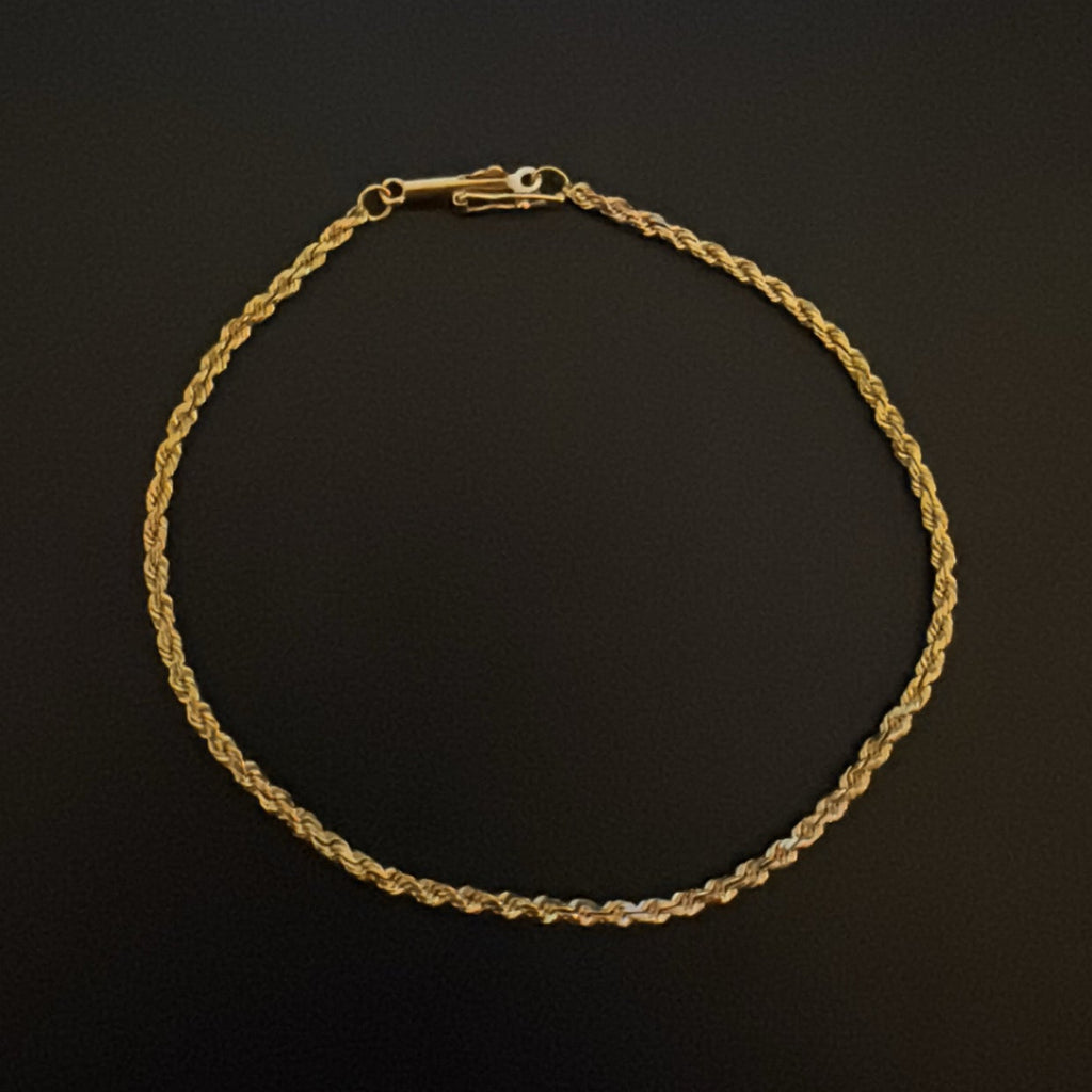 14k Gold Rope Bracelet